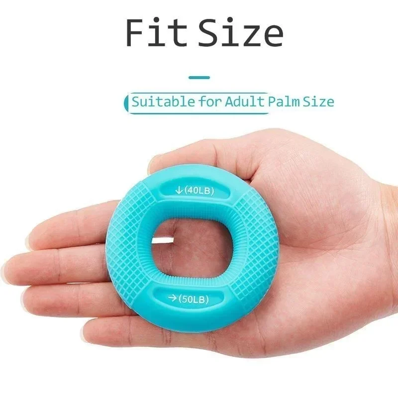 20 - 80 Lbs Adjustable Silicone Grip Ring Finger Forearm Trainer Carpal Expander Workout Gym Fitness Muscle Workout