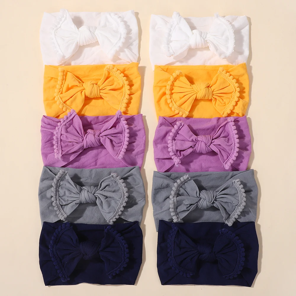 10PCS Baby Stirnband Set Mädchen Bogen Knoten Haar Zubehör Verband Infant Neugeborenen Kleinkind Kleidung Kaninchen Ohr Foto Requisiten Image