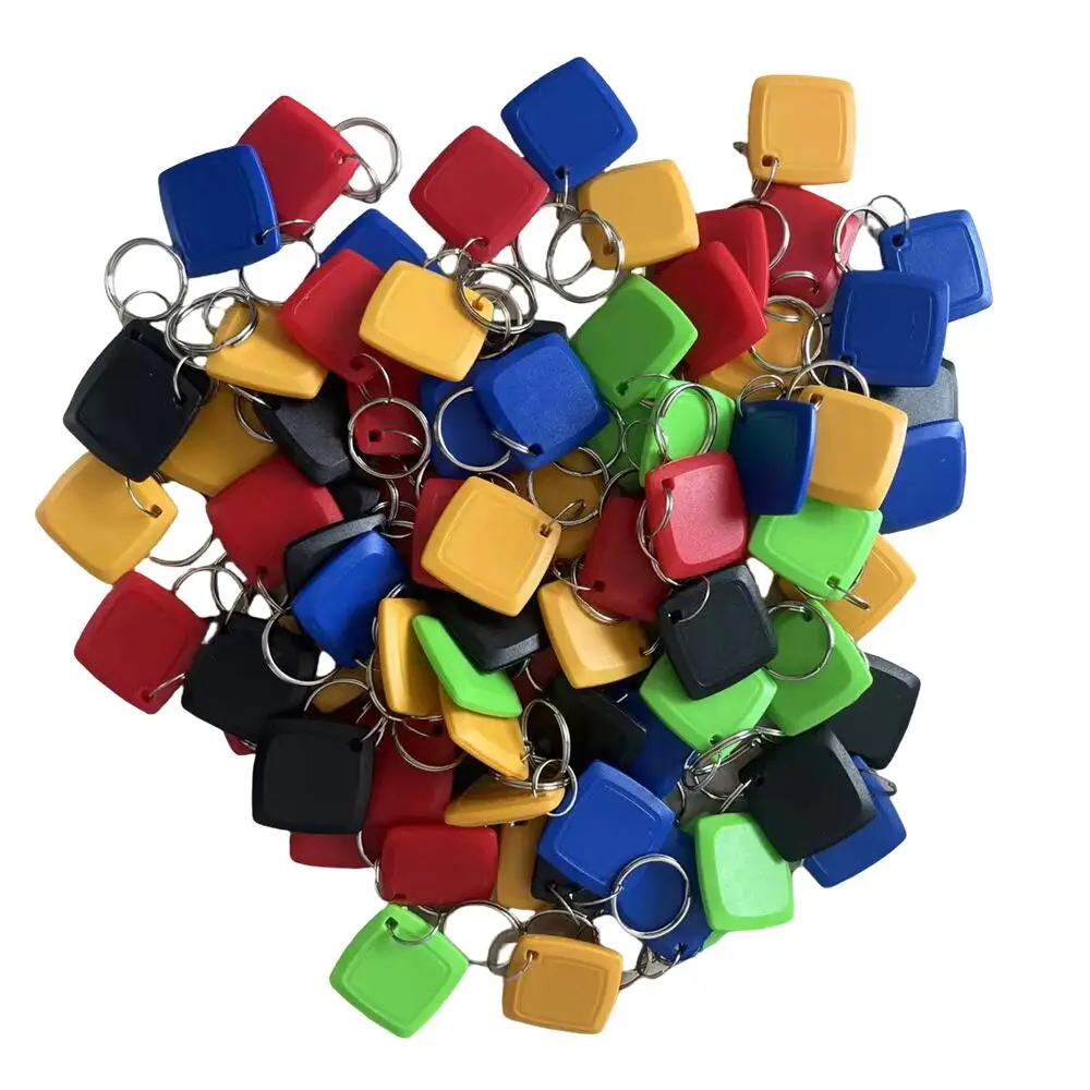  125 KHz T5577 EM4305 Schlüsselanhänger Wiederbeschreibbarer Tag 5200 Proximity Copy Access Leere Karte ID Token Ring RFID Cloner Schlüsselanhänger 100 Stück Image