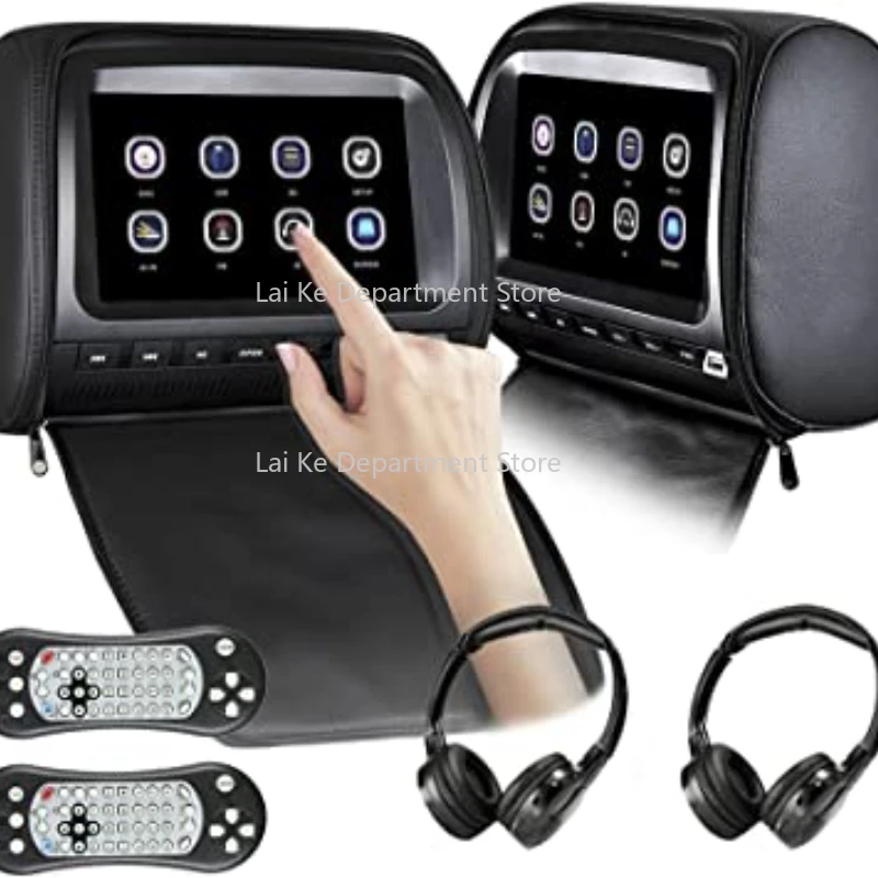 Poggiatesta per auto da 9 pollici Lettori video Touch Screen Poggiatesta Mon itor Supporto Video 1080P USB/SD Trasmettitore FM IR Regione DVD gratuita