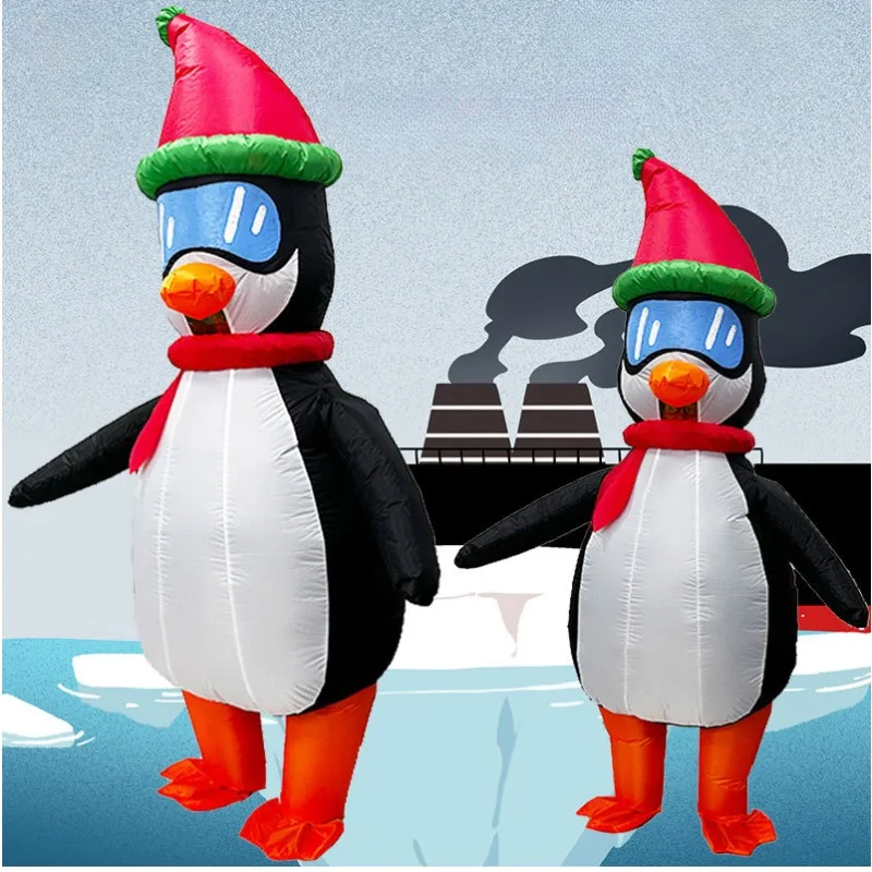 Aufblasbares Kostüm Pinguin Air Blow-up Deluxe Halloween-Kostüm – Erwachsenengröße Image
