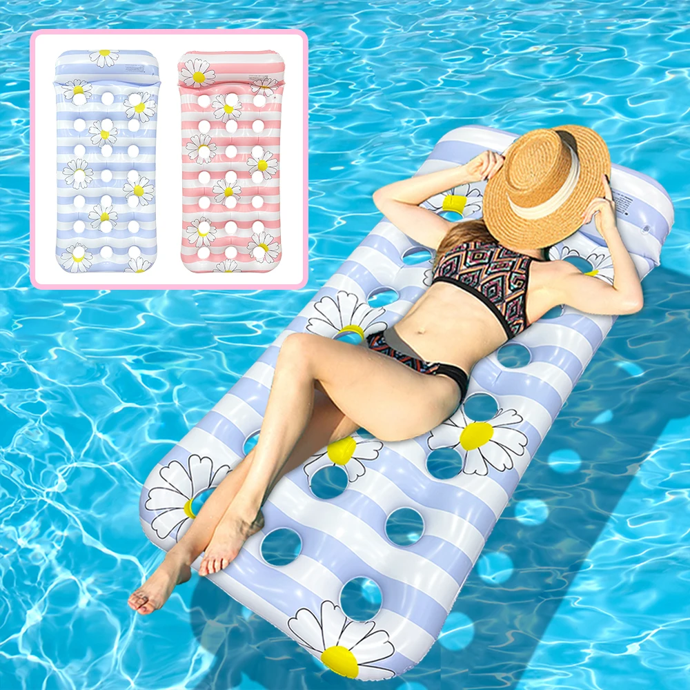 1-teiliges Schwimmboot mit Schwimmloch, geeignet für Erwachsene, Schwimmbad, Hängematte, Poolmatte, geeignet für Sommerwasserpartys Image