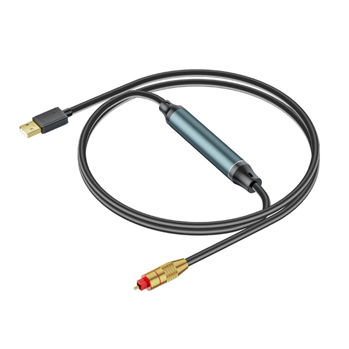 Adattatore audio da USB a ottico T35C Cavo convertitore audio da USB A a fibra ottica con connessione porta SPDIF per computer portatile