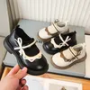 Mode Mädchen Schule Schuhe Patchwork Kind Prinzessin Schuhe für Kinder Flach Kleinkind Rüschen Rand Leder Schuhe Kausalen Mary Janes