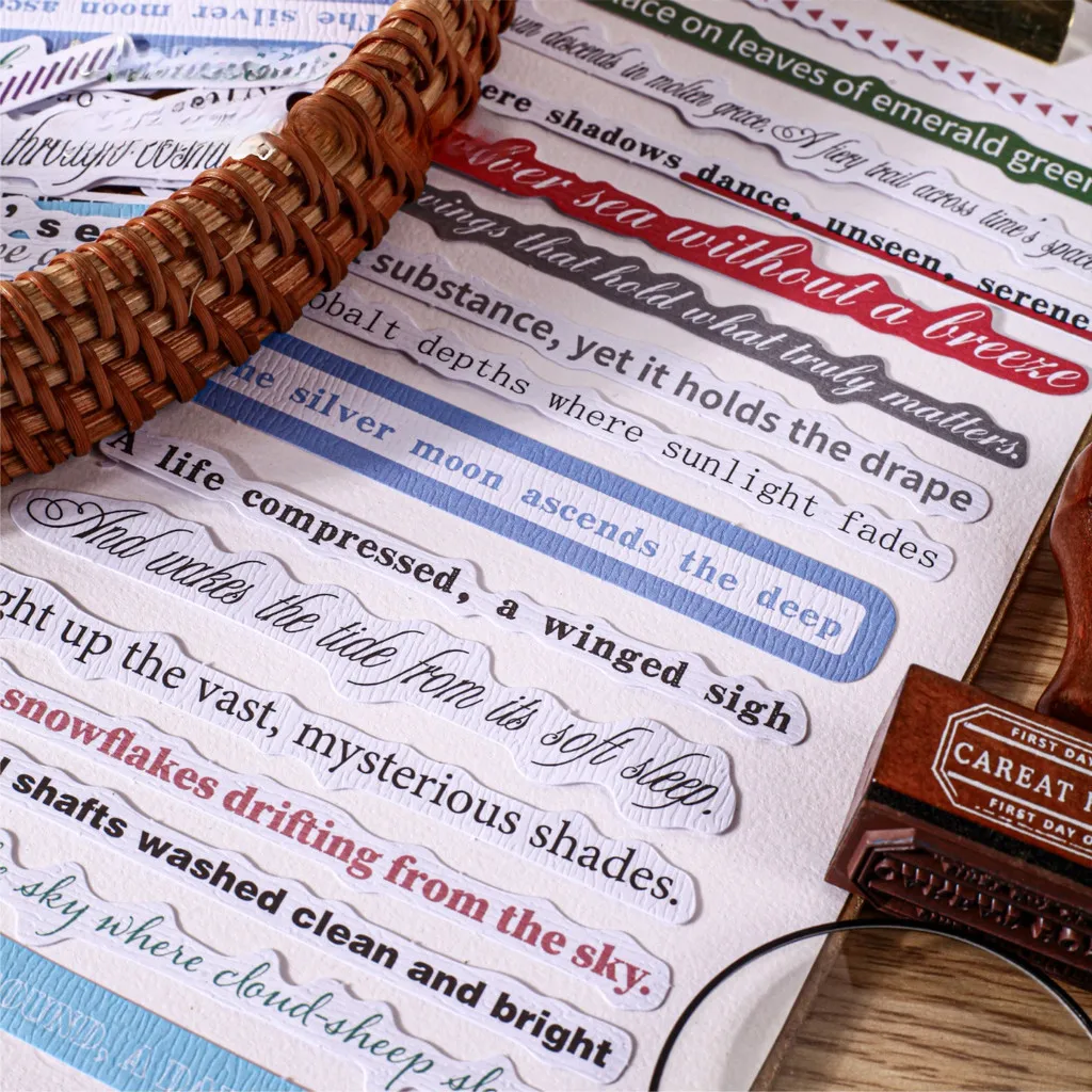 40 Stück englische Vintage-Aufkleber, selbstklebend, für Journaling, Scrapbooking, Collagenplaner und DIY-Album-Verzierungsaufkleber Image