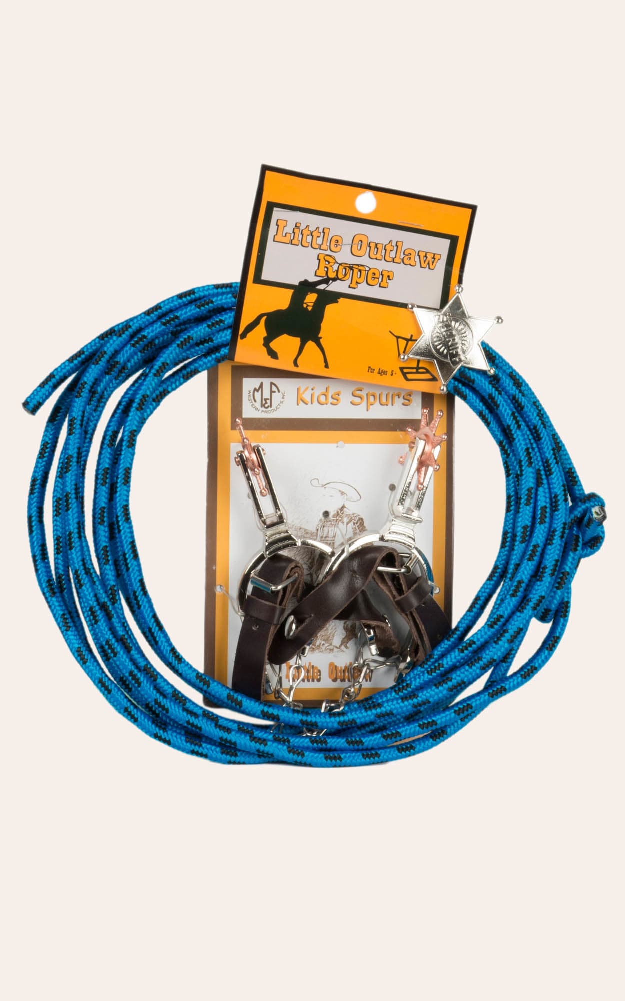 M&F Little Outlaw Kids Rope Spur & Badge Set 50108 - NOSZ - From Cavender's