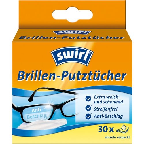 Swirl Feuchte Brillenputztücher Weiß 30 Stück Image