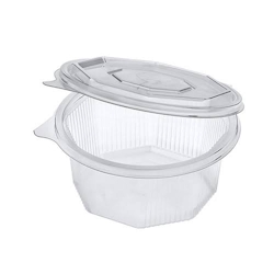 500x Haushaltsboxen PP mit anhängendem Deckel 500 ml 8-eckig 116 x 116 x 64 mm Image