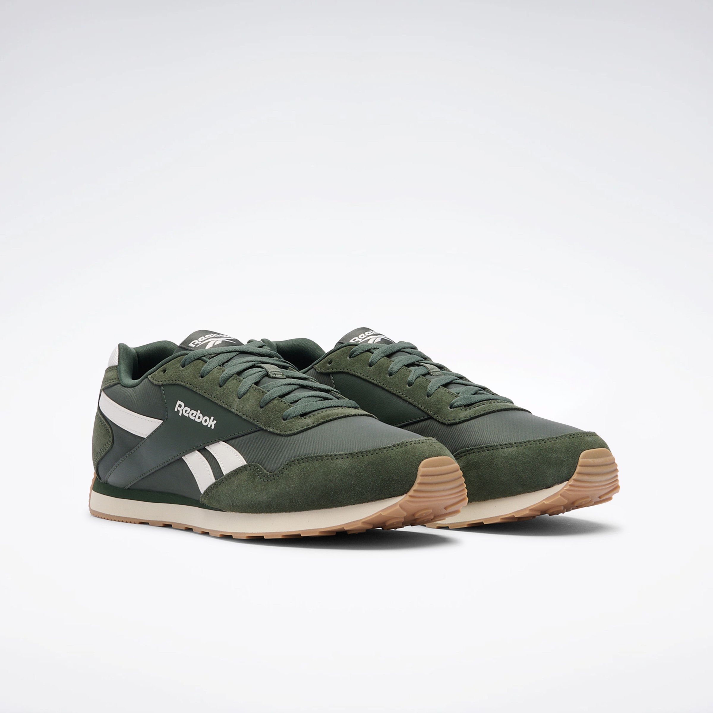Sneaker REEBOK CLASSIC "REEBOK GLIDE LOW", Gr. 38,5, grit grün, grit grün, chalk, Leder, Synthetik, Textil, Schuhe