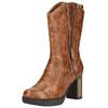 High-Heel-Stiefel MUSTANG SHOES "Mustang Shoes Stiefel Lederimitat", Damen, Gr. 41, braun, Lederimitat, elegant, Schuhe