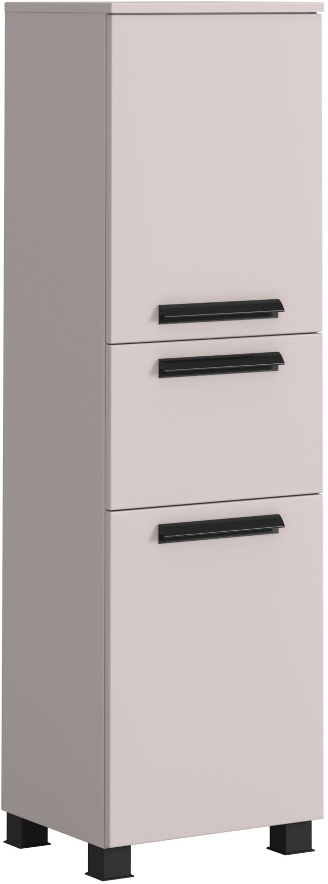 Midischrank WELLTIME "SALVADA, Midischrank 40 cm, gedämpfte Scharniere, Softclose", kaschmir, B:40cm H:130cm T:35cm, MDF, Schränke, Kaschmir, Front und Korpus aus hochwertigen MDF, Anti-Finger-Print Image