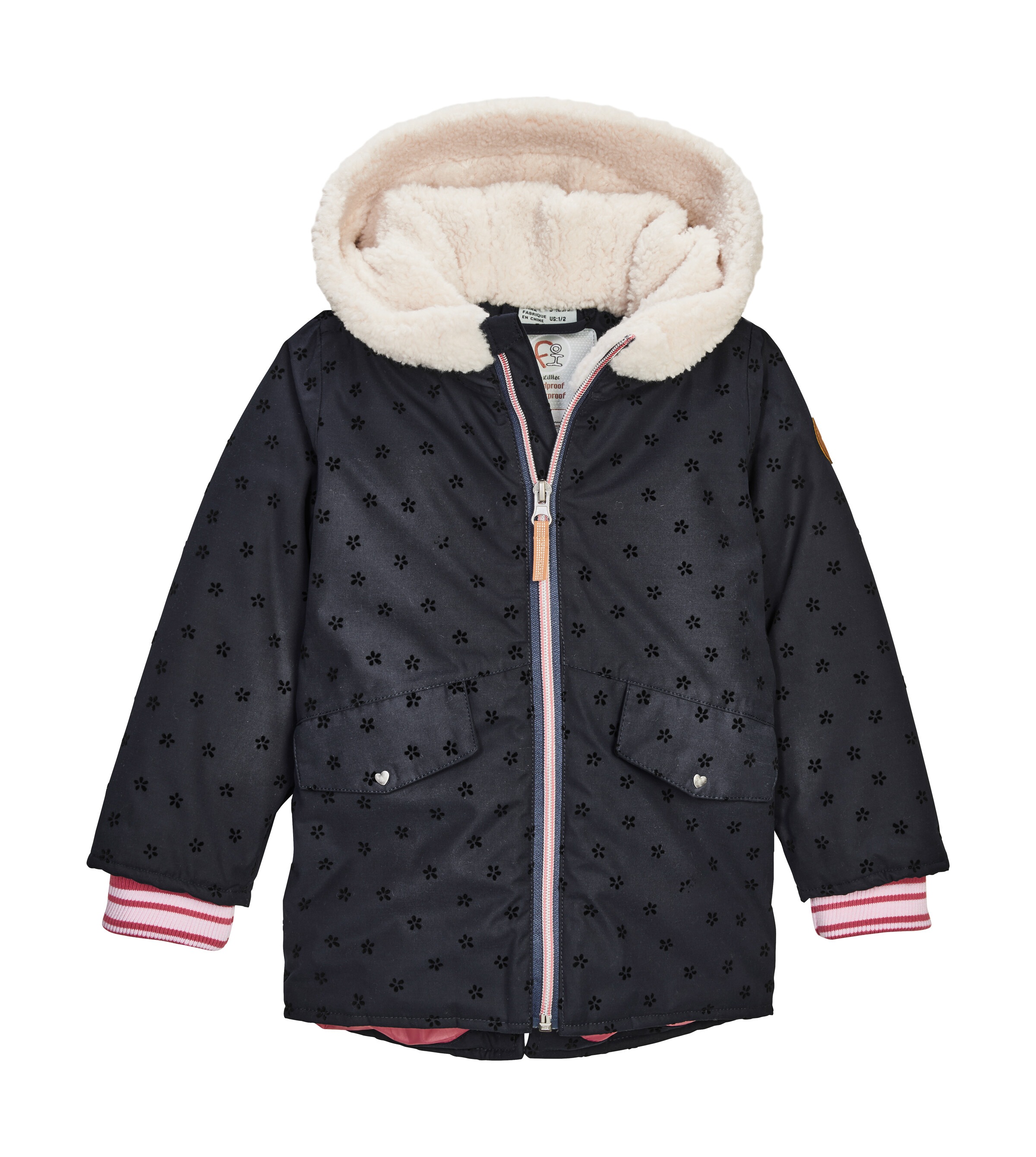 Parka "FIOW 51 MNS PRK", Kinder, Gr. 122/128, navy, Oberstoff: 88% Polyester, 12% Baumwolle, Futter: 100% Polyester, Füllung: 100% Polyester, FIRST INSTINCT BY KILLTEC, Jacken, Wasserdichter Funktionsparka mit Fleece, Kinnschutz und Reflektoren Image