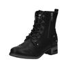 Schnürstiefelette MUSTANG SHOES "Mustang Shoes Stiefelette Lederimitat", Damen, Gr. 36, schwarz, Lederimitat, casual, Schuhe