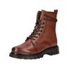 Schnürstiefelette TAMARIS "Tamaris Stiefelette Leder/Synthetik", Damen, Gr. 37, braun (cognac), Leder, Synthetik, casual, Schuhe