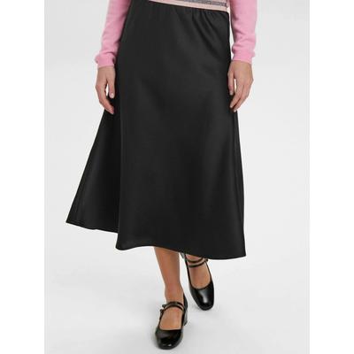 Midirock NÜMPH "Nümph Skirt NUESME", Damen, Gr. 36, schwarz (caviar), Obermaterial: 100% Polyester, Röcke Image