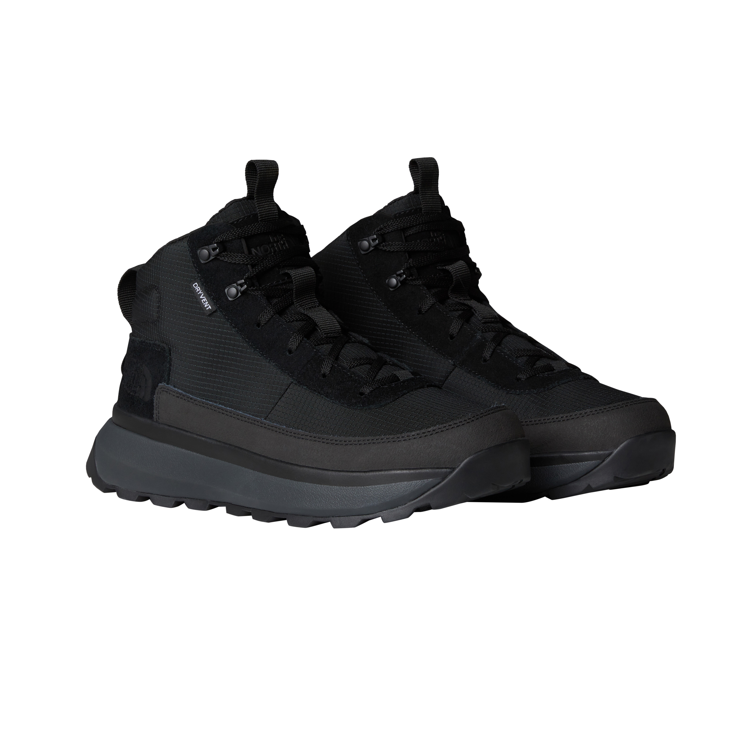 Winterstiefel THE NORTH FACE "M BERGEN MID WP", Damen, Gr. 42, tnf schwarz, anthrazit grau, Leder, Schuhe, Winterschuhe, Winterboots, Snowboots, wasserdicht