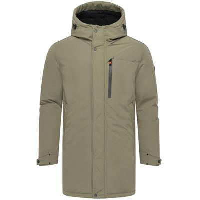 Wintermantel STONE HARBOUR "Phinoo XX", Herren, Gr. L (52), grün (helloliv), Obermaterial: 100% Polyester; Innenfutter: 100% Polyester; Wattierung: 100% Polyester; Ärmelfutter: 100% Polyester, casual, gerade ca. Mitte Oberschenkel, hoch... Image