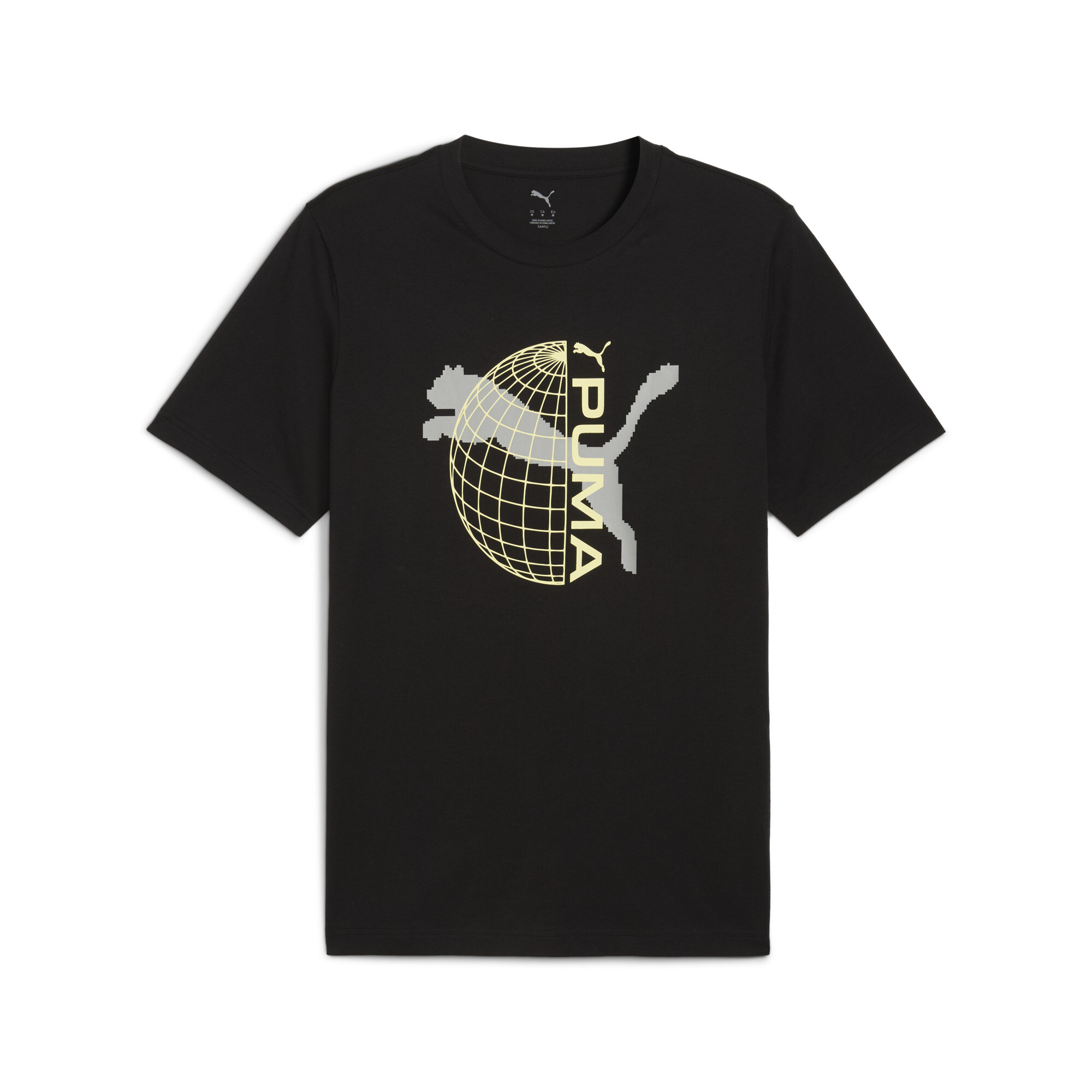 T-Shirt PUMA "TECH GRAPHIC TEE", Herren, Gr. L, schwarz (puma schwarz), Jersey, Obermaterial: 100% Baumwolle, bedruckt, regular fit normal, Rundhals, Shirts Image