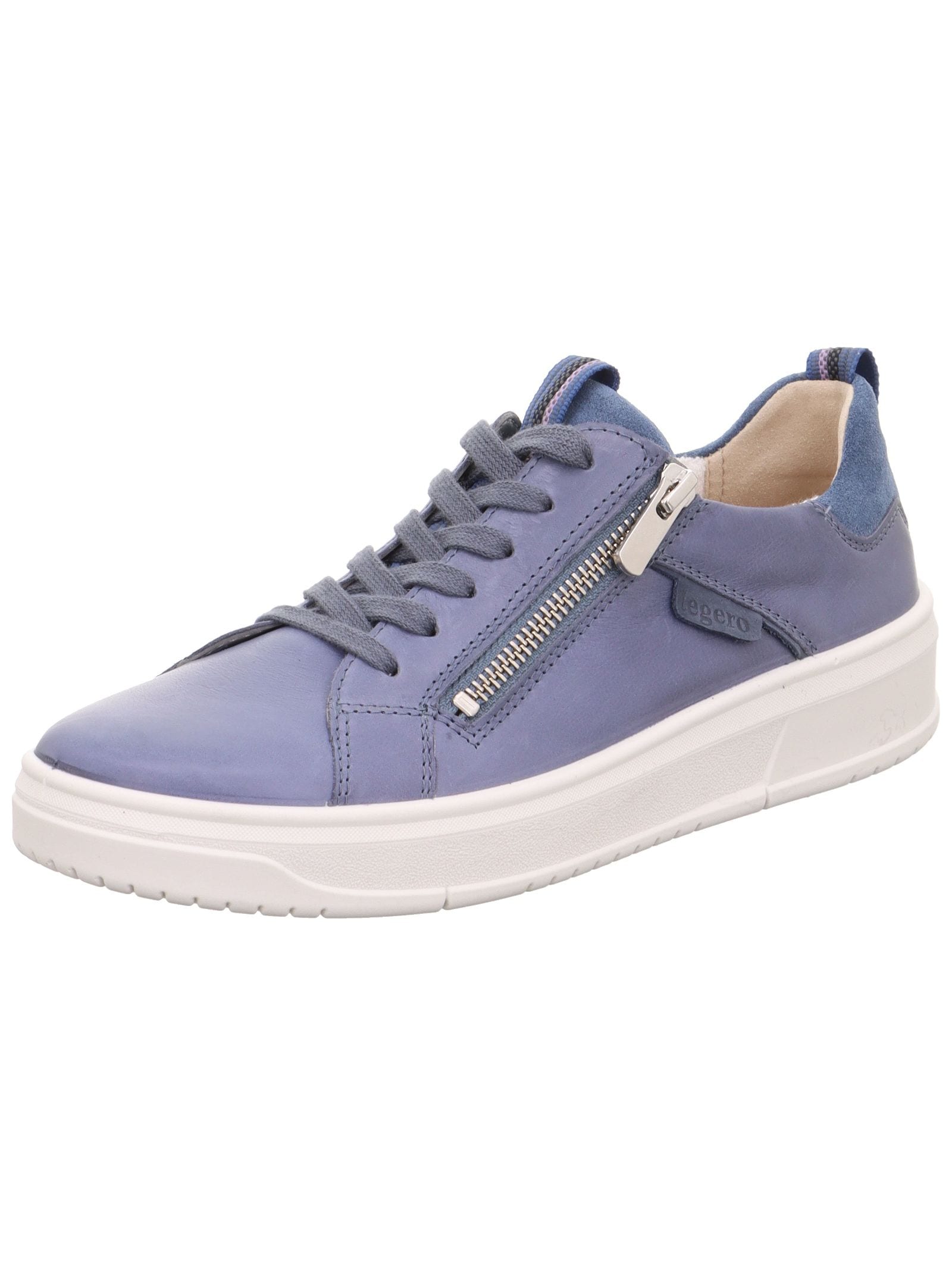 Sneaker LEGERO "Legero Sneaker Nappaleder", Damen, Gr. 40, blau, Nappaleder, Casual, Schuhe