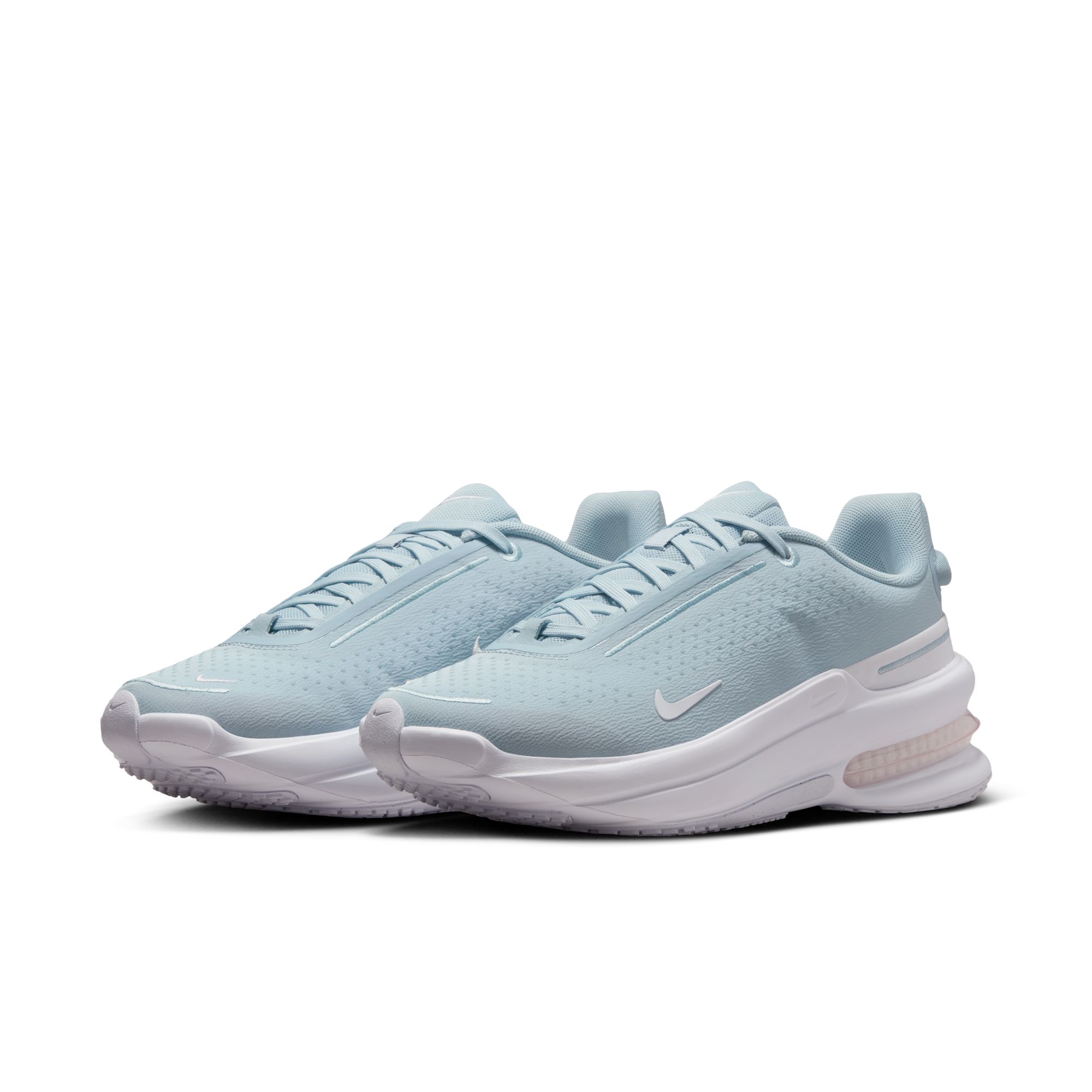 Sneaker NIKE SPORTSWEAR "W NIKE AIR ZOOM UPTURN SC", Damen, Gr. 42, lt armory blau, weiß, pink foam, Synthetik, Textil, Schuhe Sneaker