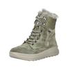 Schnürstiefelette LEGERO "Legero Stiefelette Nubukleder", Damen, Gr. 38,5, grün (hellgrün), Nubukleder, casual, Schuhe