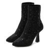 High-Heel-Stiefelette LASCANA "Sock Boot", Damen, Gr. 36, schwarz, Obermaterial: 100% Textilmaterial. Futter: 50% Lederimitat, 50% Textilmaterial. Decksohle: 100% Lederimitat. Laufsohle: 100% Synthetik, unifarben, Glitzer, elegant, Schuhe,...