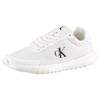 Keilsneaker CALVIN KLEIN JEANS "3 EVA RUNNER MESH WN", Damen, Gr. 37, schwarz-weiß (weiß, schwarz), Polyester, Lederimitat, sportlich, Schuhe, Freizeitschuh, Halbschuh, Schnürschuh mit Logoschriftzug