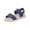 Riemchensandale LEGERO "Legero Sandalen Veloursleder", Damen, Gr. 37, blau, Veloursleder, casual, Schuhe