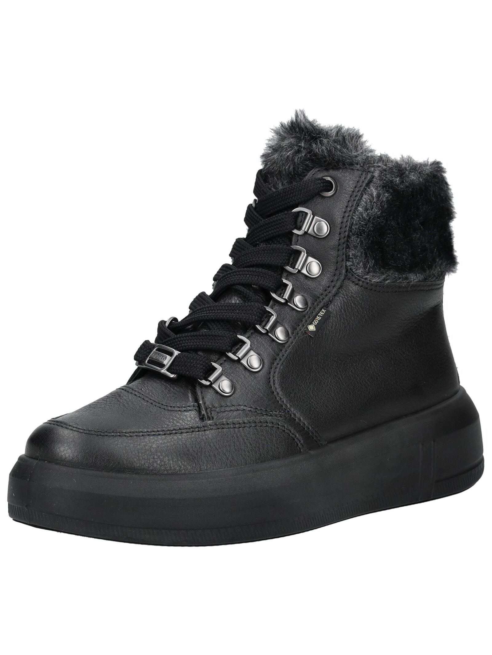 Schnürstiefelette LEGERO "Legero Stiefelette Nappaleder", Damen, Gr. 37, schwarz, Nappaleder, Schuhe Schnürstiefelette