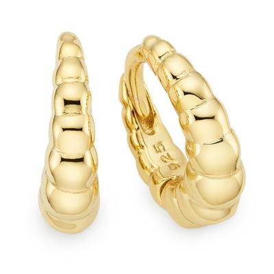 Paar Creolen "Schmuck, Geschenk, Silberohrringe gelbgoldfarben vergoldet", gold (gelbgoldfarben), ANISTON JEWELRY & WATCHES, Ohrringe, Damen, Silber 925 (Sterlingsilber) Image
