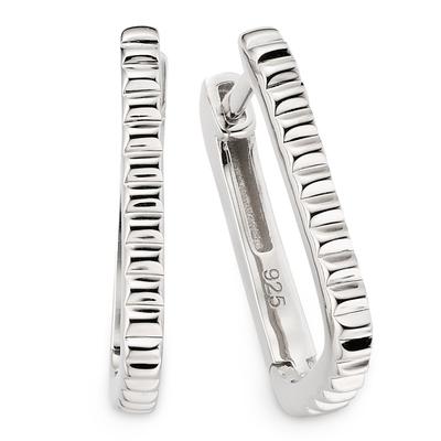 Paar Creolen "Schmuck, Geschenk, Silberohrringe", silber (silberfarben, kristallweiß, kristallweiß), ANISTON JEWELRY & WATCHES, Ohrringe, Damen, Silber 925 (Sterlingsilber), mit Zirkonia (synth.) Image