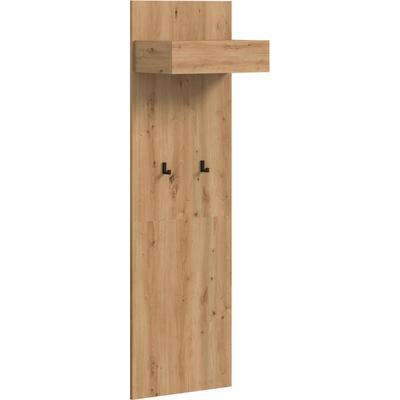 Garderobenpaneel INOSIGN "EVRID, Höhe 160 cm, inkl. 2 Metall-Haken, Kleiderstnage und Hutablage", artisan oak nb, B:50cm H:160cm T:27cm, Spanplatte, Garderobenpaneele, Paneel, Hakenleiste, Wandboard, Garderobe, Wandpaneel Image