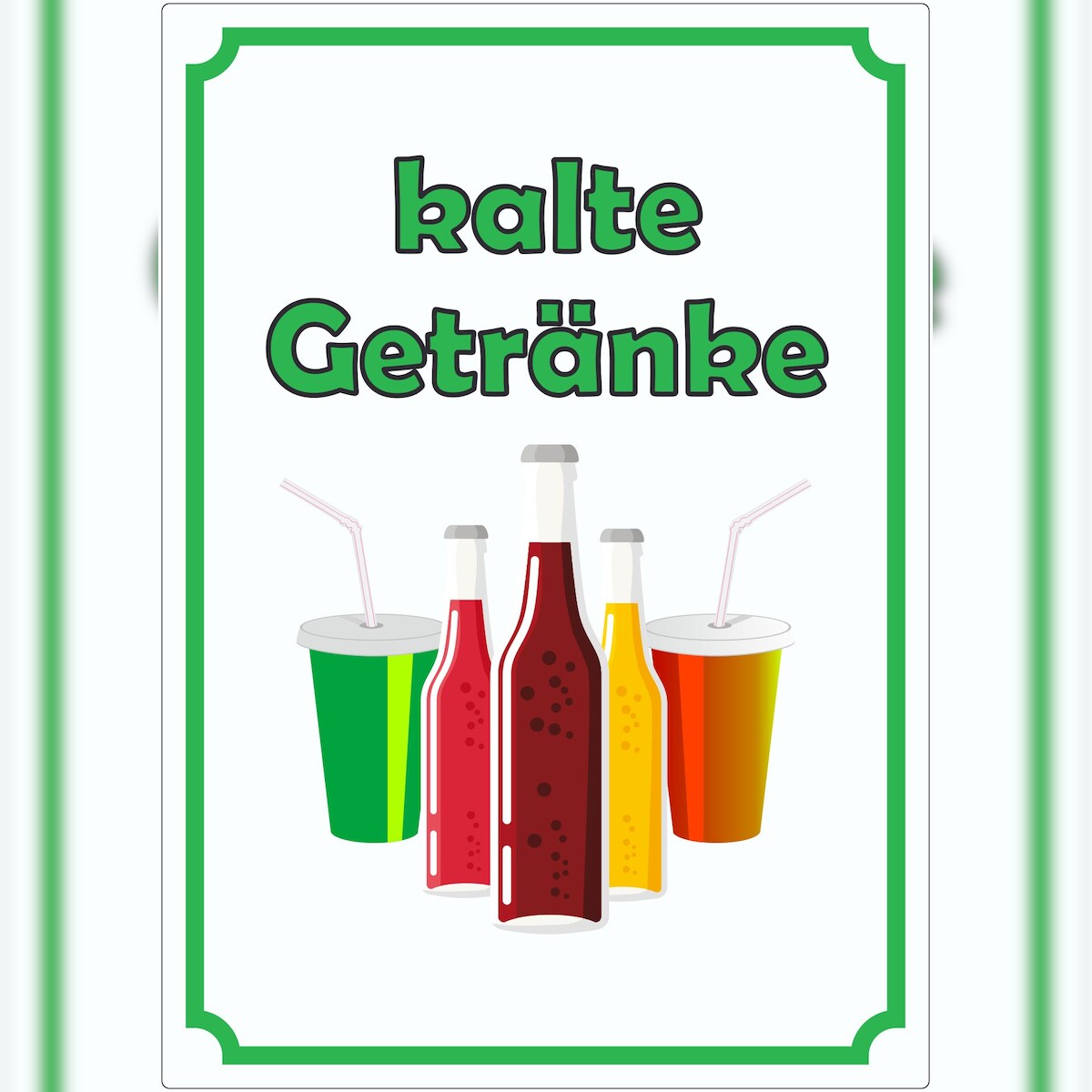 HB-Druck kalte Getränke Aufkleber Hochkant A8 (52x74mm) Image