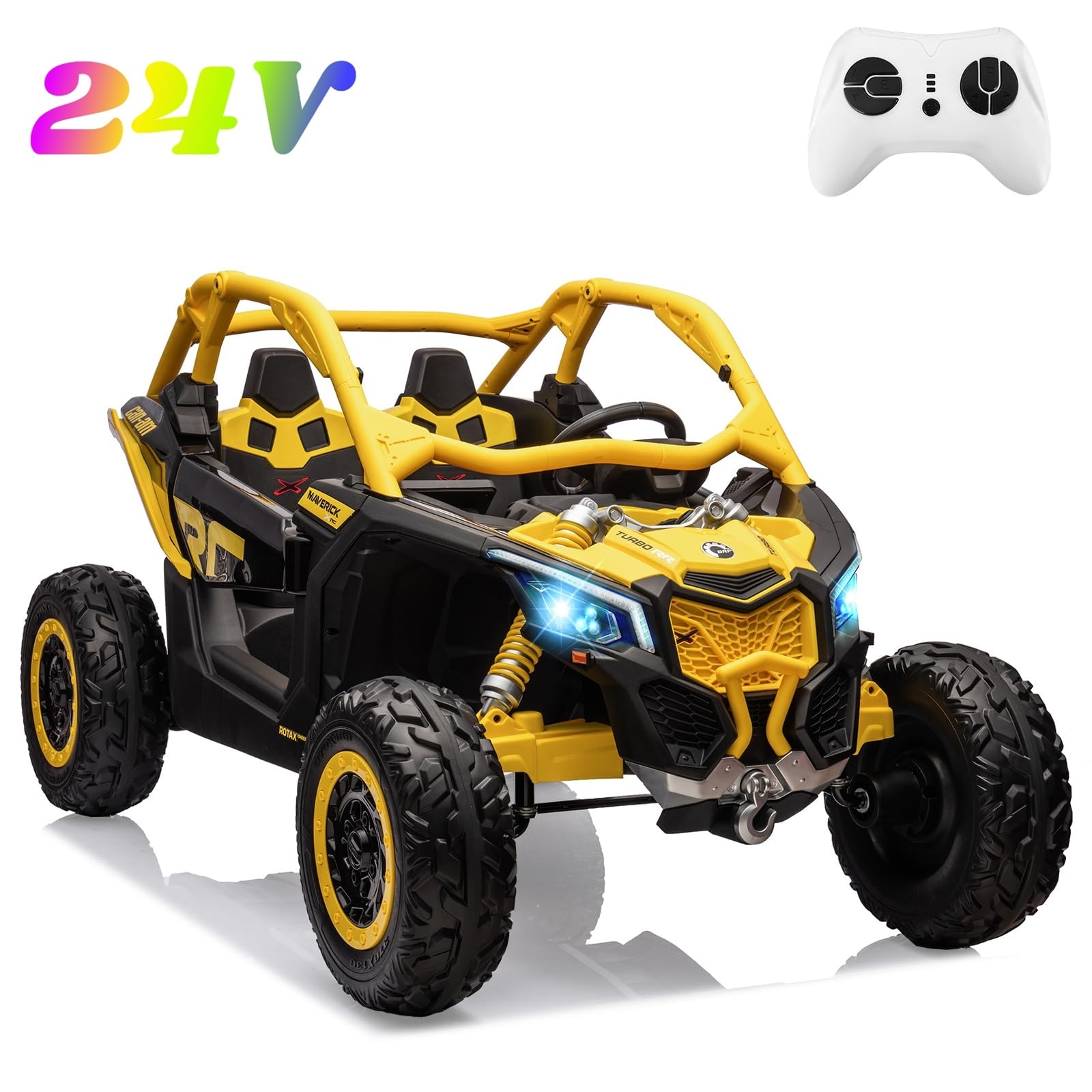 Licensed Can-Am 2-Seater 24V Kids Ride-On UTV with Remote Control