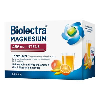 Biolectra Magnesium 486mg intens Trinkplv.Ora-Man. 20 St Pulver zur Herstellung einer Lösung zum Einnehmen Image