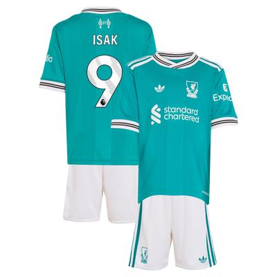 Liverpool adidas Ausweich-minikit 2025-26 mit Aufdruck Isak 9 Image