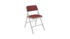 National Public Seating 2200 Series Upholstered Folding Chair Set of 4 Color: Cabernet/Gray Frame