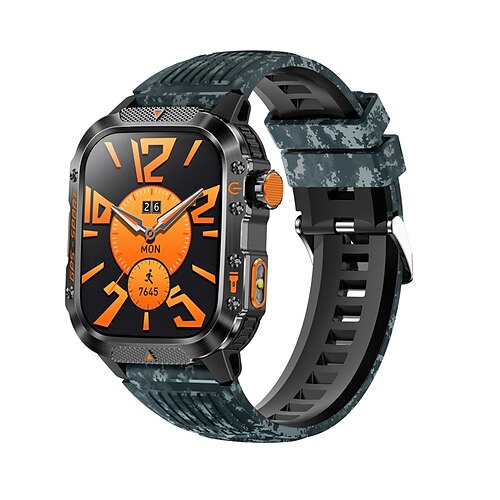 HT36 Smartwatch 2.01 Zoll Bluetooth Schrittzähler Anruferinnerung Schlaf-Tracker Herzschlagmonitor Sitzende Erinnerung Kompatibel mit IP68 Touchscreen Herzschlagmonitor Blutdruck Messung Image