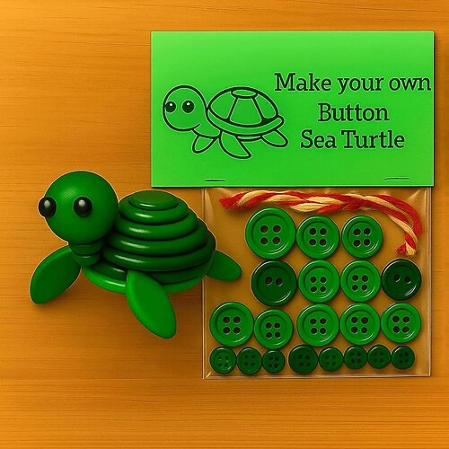 DIY-Bastelset mit Knöpfen und Hochlandrindern, dreidimensionale Weihnachtsschmuck-Sets mit lustigen Tieren, anfängerfreundliche Knopfornament-Dekoration, saisonale Dekoration für Feiertagspartys Image