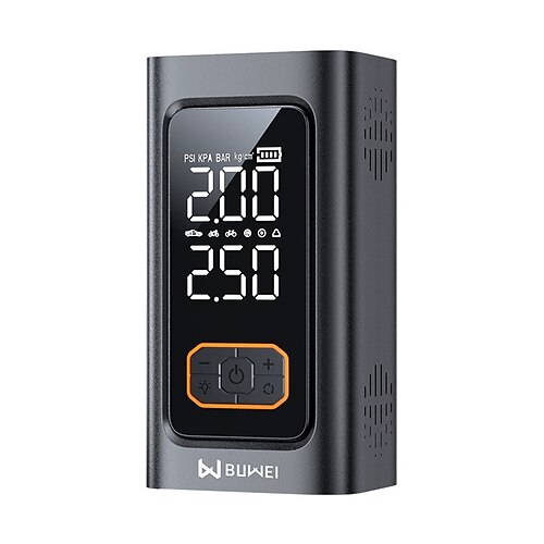 Reifenfüller tragbarer Luftkompressor LED-Licht kabellos wiederaufladbar für Autoreifen für Fahrrad Motorrad Bälle Auto Image