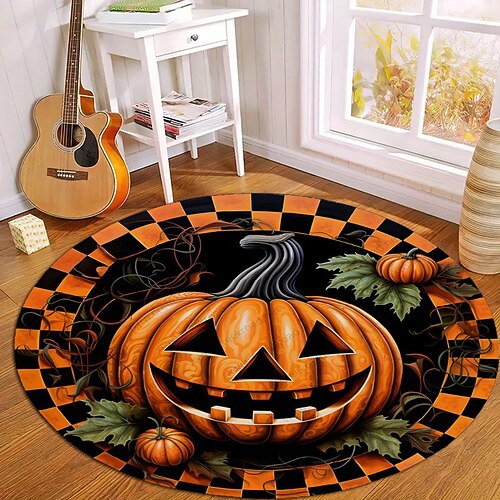 Halloween-runde 2mm Bereich Teppiche maschinell hergestellte Verbundwerkstoffe rutschfest Image
