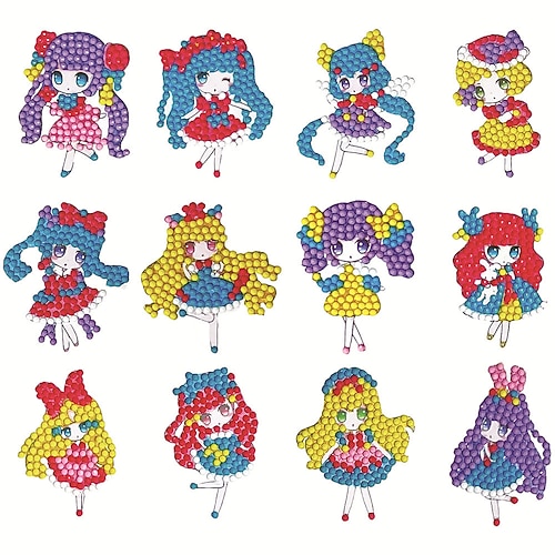 5D-Diamant-Kunstaufkleber, Kunsthandwerk, kreative Edelsteinkunst, Malen nach Zahlen-Sets für Kinder im Alter von 4–6, 6–8, 8–12 Jahren, Jungen und Mädchen, DIY-Mosaikaufkleber, Spielzeug für Geburtstagsfeiern, Halloween, Weihnachtsgeschenke Image