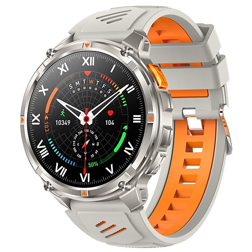 ht33 Smart Watch 1,7 Zoll BT Anruf Kompass Gesundheitsmonitor wasserdichte LED-Taschenlampe Outdoor 1100mAh Akku Smartwatch