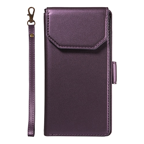 Handy Hülle Handyhüllen Für iPhone 17 Pro Max 17 Air 16 15 14 Pro Max Plus 13 Pro Max Brieftaschenhülle Vollschutz mit Trageriemen Stoßfest Retro PU-Leder Image