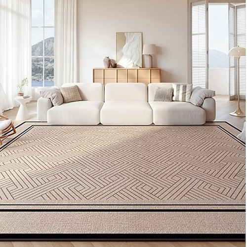 französischer Vintage-Teppich aus Eisseide, kühlender Bodenteppich für Wohnzimmer, Sofa oder Schlafzimmer, eleganter Luxus-Nachtvorleger mit Retro-Design Image