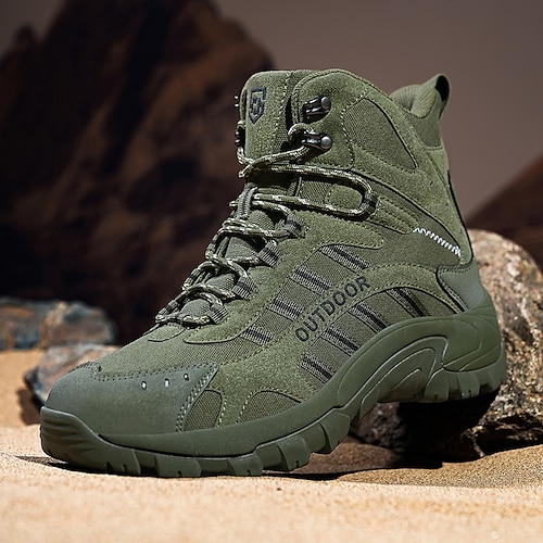 Herren Outdoor Wanderstiefel mit rutschfester Sohle, strapazierfähige Trekkingschuhe für Camping, Klettern und Trail Walking Image