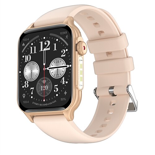 P6MAX Smartwatch 1.96 Zoll Smartwatch Fitnessuhr Bluetooth Schrittzähler Schlaf-Tracker Herzschlagmonitor Sitzende Erinnerung Finden Sie Ihr Gerät Kompatibel mit IP 67 Herzschlagmonitor Image