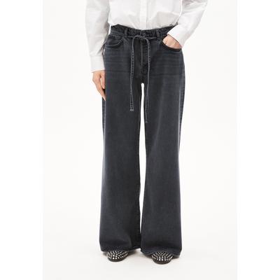 ASTRAEAAS WIDE JEAN | Wide Leg Mid Waist aus Lyocell Baumwoll Mix - schwarz (28-34) Image