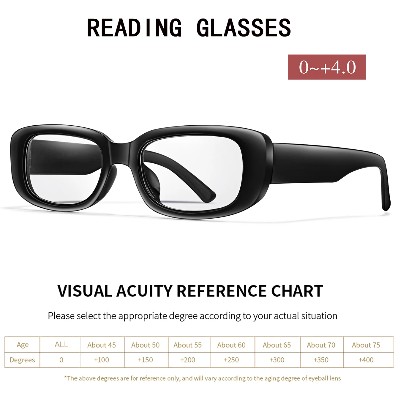 Modische tragbare Lesebrille mit Leopardenmuster, Presbyopie-Brille, rechteckige Brille zum Lesen von Großeltern Image