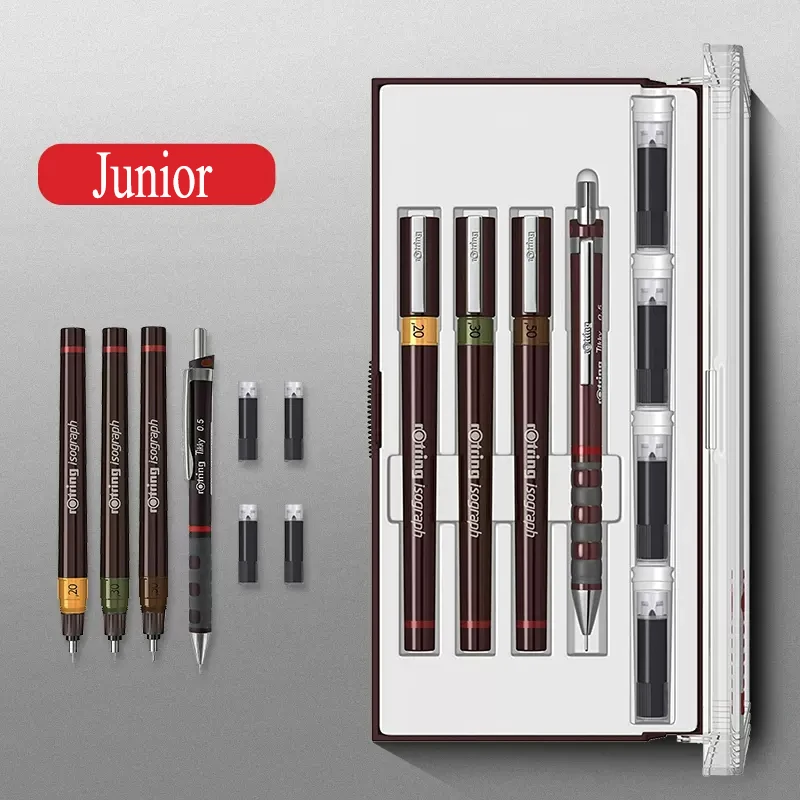 Deutschland Rotring Isograph Nadelstift-Set, wasserdichter Strich, Architekturingenieur, professionelles Zeichnen, Design, Comics, Fineliner Image